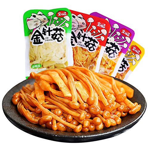 17.6oz - 500g Flammulina Small Snacks Spicy Food Small Package ??? 4 flavors