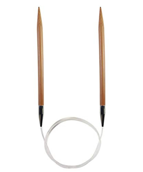 ChiaoGoo Circular 24 inch -61cm- Bamboo Dark Patina Knitting Needle Size US 5 -3.75mm- 2024-5