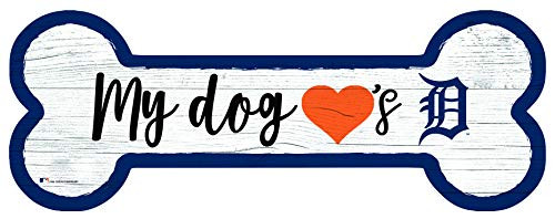 Fan Creations MLB Detroit Tigers Unisex Detroit Tigers Dog Bone Sign Team Color 6 x 12