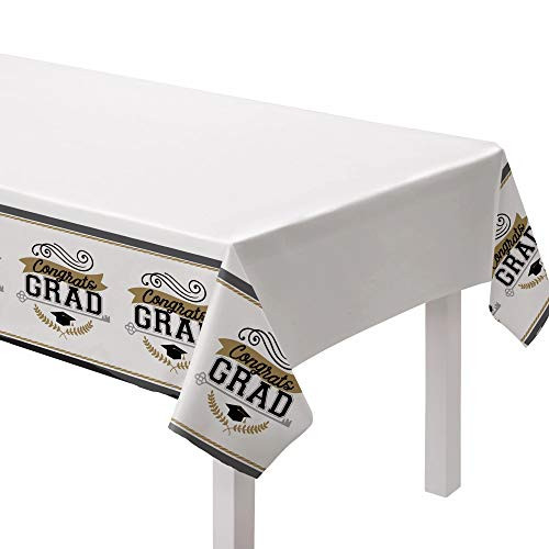 Achievement Is Key Congrats Grad - Plastic Table cover 54" x 102" - 1ct