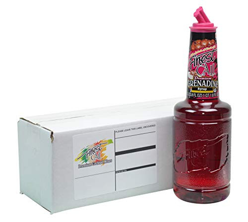 Finest Call Premium Grenadine Syrup Drink Mix 1 Liter Bottle -33.8 Fl Oz- Individually Boxed