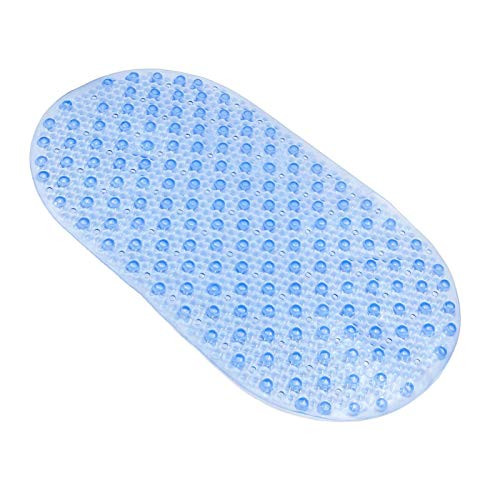 Bath Mat Shower Bathroom Rug Non Slip Bathtub Mats Massaging Bath Pebbled See Through Blue