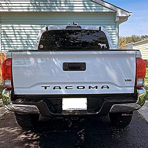 3D Raised Tailgate Insert Letters Fits for Tac 2016-2021 Rear Emblems Decals Letters with Strong Adhesive Backing -Matte Black-