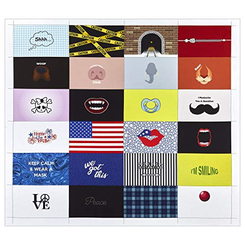 Timeless Treasures Michael Miller Making It Fun Mask Panel Fabric Multi