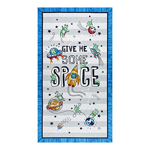 Michael Miller Fabrics Michael Miller Oddity Give Me Some Space 24'' Panel Fabric Multi