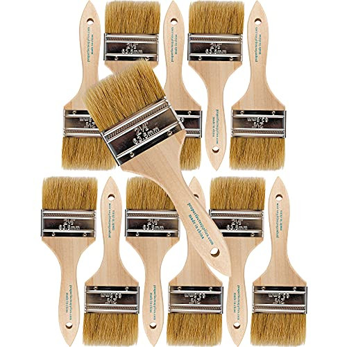 Pro Grade - Chip Paint Brushes - 12 Ea 2.5 Inch Chip Paint Brush Pro Grade - Chip Paint Brushes - 12 Ea 2.5 Inch Chip Paint Brush
