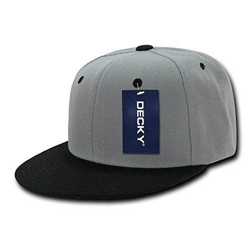 DECKY 2Tone Flat Bill Snapbacks Grey-Black