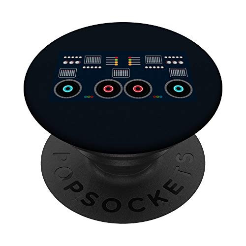 DJ Mixer Turntable Hip Hop EDM Party Cool Music Lovers Gifts PopSockets Grip and Stand for Phones and Tablets