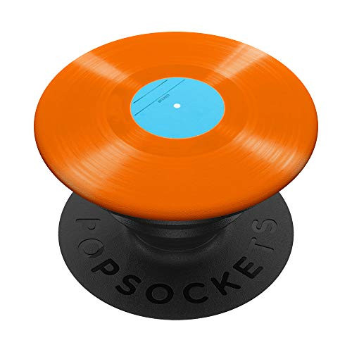 Orange Dream Retro Vinyl Record LP DJ Music Lover PopSockets PopGrip- Swappable Grip for Phones  and  Tablets