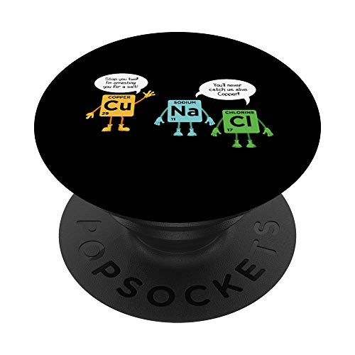 Science Chemistry Periodic Table Funny Scientist Nerd Geeks PopSockets Grip and Stand for Phones and Tablets