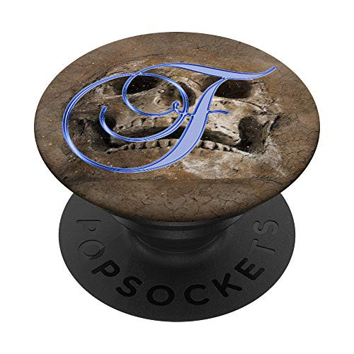 F Blue Skull Skeleton Dead Horror Initial Monogram Letter PopSockets Grip and Stand for Phones and Tablets F Blue Skull Skeleton Dead Horror Initial Monogram Letter PopSockets Grip and Stand for Phones and Tablets