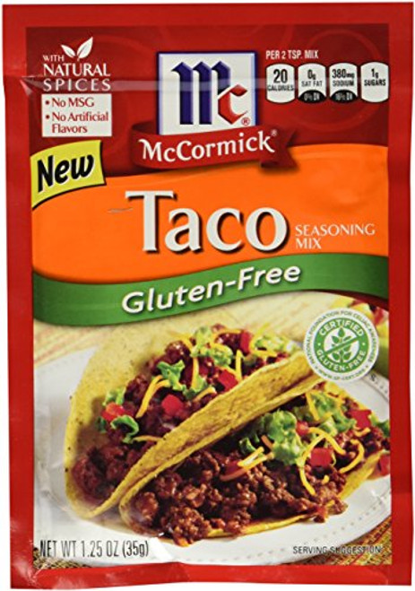 McCormick Gluten Free Taco Seasoning Mix 1.25 oz -Pack of 6- McCormick Gluten Free Taco Seasoning Mix 1.25 oz -Pack of 6-