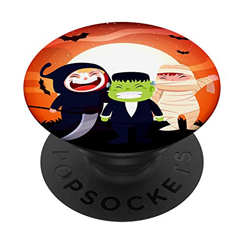 Colorful Orange Pumpkin Halloween fall autumn Pumpkin Leaves PopSockets Grip and Stand for Phones and Tablets
