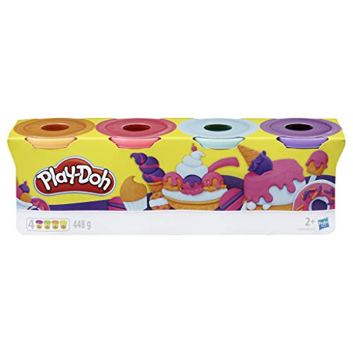 Play-Doh 4 Pack of Sweet Themed Non-Toxic Colours for Kids 2 Years and up 4 oz Cans