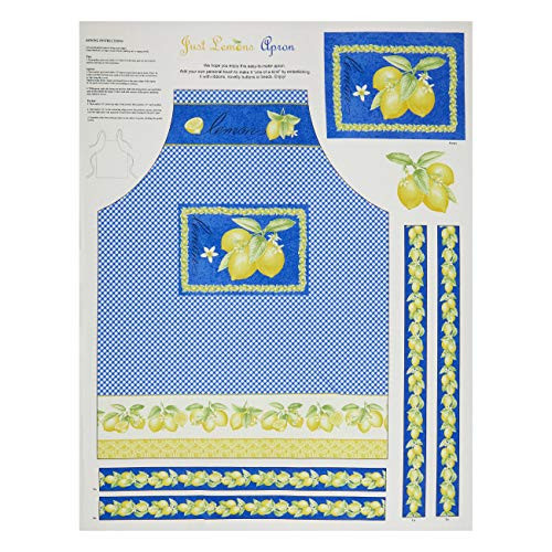 Henry Glass  and  Company Henry Glass Just Lemons Apron 36'' Panel Fabric Multi