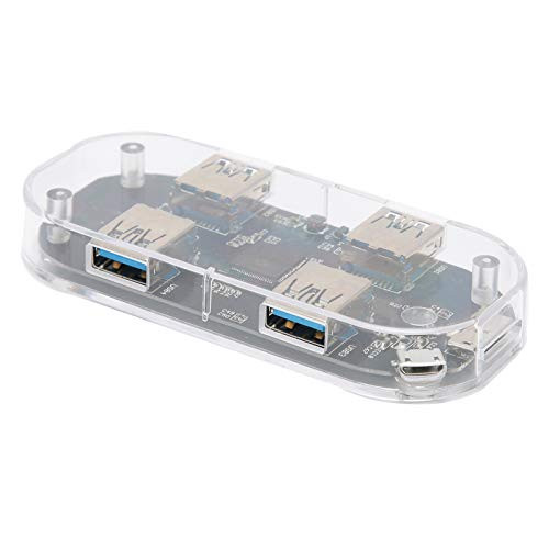 4-Port USB Hub 5Gbps 4 Port USB 3.0 High-Speed Data Transmission Hub PC USB Adapter with LED Indicator for Computer