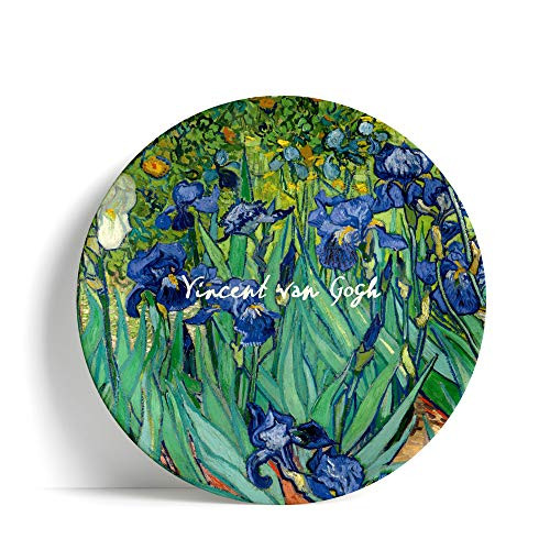 Monarque -"Irises- Van Gogh" Paper Plates - 8 Sturdy Plates per Package