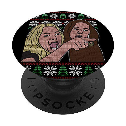 Angry Women yelling at cat at dinner table meme Girl Women PopSockets PopGrip- Swappable Grip for Phones  and  Tablets