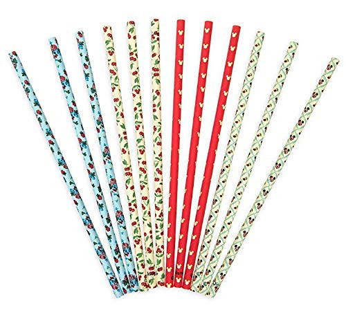 Disney Parks - Mickey and Minnie Mouse Retro Paper Straw Set
