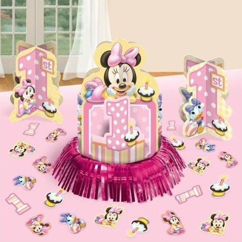 Disney Baby Minnie Mouse 1st Birthday Party Table Centerpiece Decoration Kit