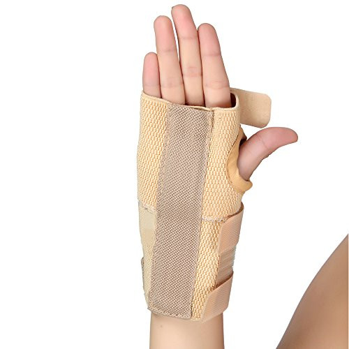 HealthGoodsIn - Adjustable Elastic Wrist Splint with Thumb Loop - Wrist Brace for Wrist Pain Joint Inflammation Sports Injuries and Tendonitis - for Right Hand -Large-