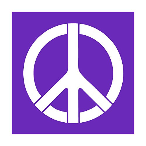 Auto Vynamics - Stencil-Hippie-Peace-Sign - Peace Sign Individual Stencil from Hippie Peace  and  Love Stencil Set! - 10-by-10-inch Sheet - Single Design