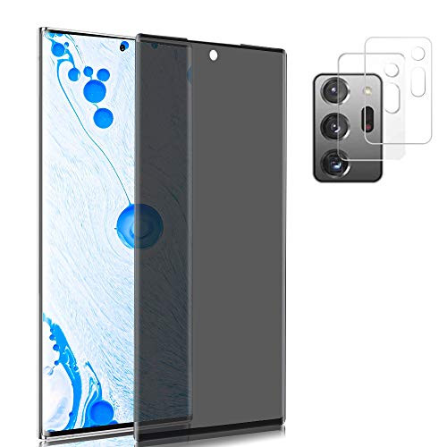 Galaxy Note 20 Ultra Screen Protector plus2 Pack Camera Lens Protector Privacy Tempered Glass Screen Protector HD Anti-spy? 9H Hardness ?3D Full Coverage?Anti Scratch?for Samsung Galaxy Note 20 Ultra -6.9"- Galaxy Note 20 Ultra Screen Protector plus2 Pack Camera Lens Protector Privacy Tempered Glass Screen Protector HD Anti-spy? 9H Hardness ?3D Full Coverage?Anti Scratch?for Samsung Galaxy Note 20 Ultra -6.9"-