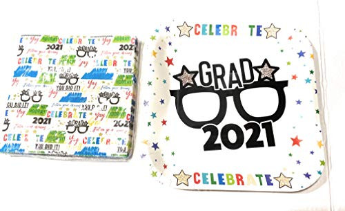 Reset 2021 Graduation Disposable Plates -12ct-  and  Napkins -18ct-