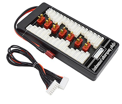 Paraboard Parallel Battery Charging Board Plate for LiPo with T Dean Plug Connector for imax B6 B6AC UN-A6 Charger Adapter Expansion Board