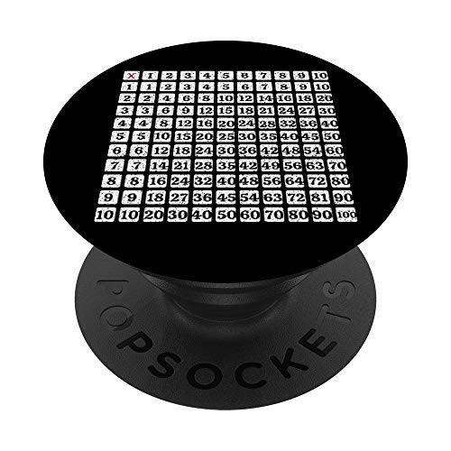 Multiplication table funny math teacher gift PopSockets PopGrip- Swappable Grip for Phones  and  Tablets