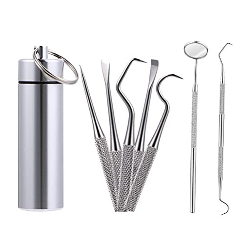 Healifty Dental Tools Plaque Remover for Teeth Dental Hygiene Cleaning Kit Stainless Steel Tooth Scraper Plaque Tartar Remover Cleaner Dental Pick Scaler Oral Care Tools
