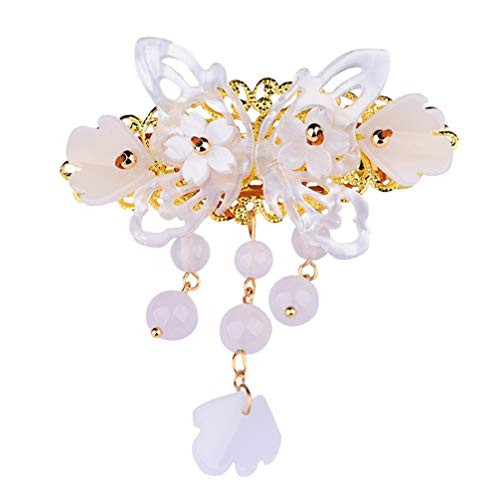 Beaupretty Chinese Style Hair Clips Vintage Tassel Butterfly Hair Clip Crystal Flower Leaf Bead Hairpin Ancient Hanfu Hair Accessories for Wedding Bridal Hair Styling Beaupretty Chinese Style Hair Clips Vintage Tassel Butterfly Hair Clip Crystal Flower Leaf Bead Hairpin Ancient Hanfu Hair Accessories for Wedding Bridal Hair Styling