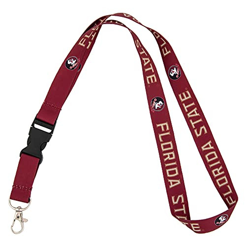 Florida State University Car Keys ID Badge Holder Lanyard Keychain Detachable Breakaway Snap Buckle -Red-