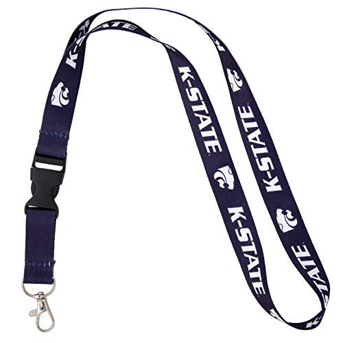Kansas State University Car Keys ID Badge Holder Lanyard Keychain Detachable Breakaway Snap Buckle -Purple-
