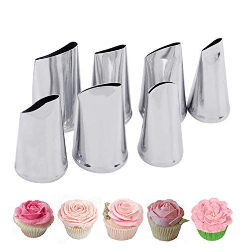 7pcs-set Cake Decorating Tips Set Cream Icing Piping Fondant Rose Nozzle Pastry Tools Fondant Decorating Tools