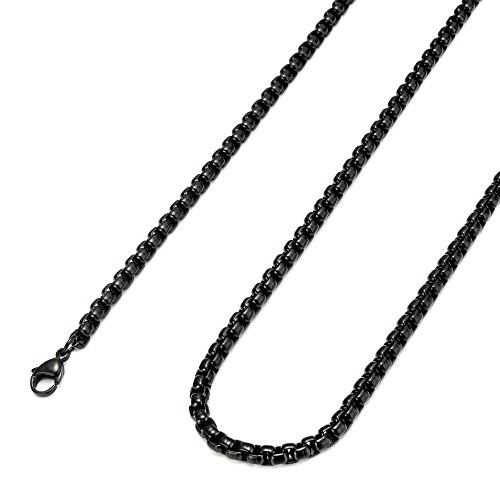 FIBO STEEL 4MM Stainless Steel Mens Womens Necklace Rolo Cable Chain 30 inches FIBO STEEL 4MM Stainless Steel Mens Womens Necklace Rolo Cable Chain 30 inches
