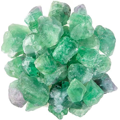 FORBY 1 lb Bulk Green Fluorite Rough Stones - Large 1" Natural Raw Stones Crystal for Tumbling Cabbing Decoration Polishing Wire Wrapping Wicca and Reiki Crystal Healing FORBY 1 lb Bulk Green Fluorite Rough Stones - Large 1" Natural Raw Stones Crystal for Tumbling Cabbing Decoration Polishing Wire Wrapping Wicca and Reiki Crystal Healing