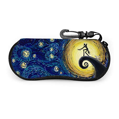 Sunglasses Soft Case For Women And Men Ultra Light Neoprene Zipper Eyeglass Case With Belt Clip Portable Glasses Case
