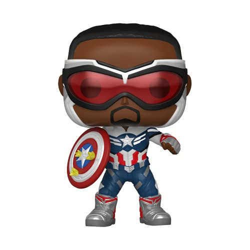 Funko Pop! Marvel- Falcon and The Winter Soldier - Captain America -Sam Wilson- with Shield Year of The Shield Amazon Exclusive