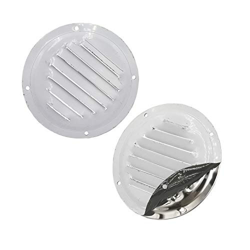 4" Round Louvered Air Vent 316 Stainless Steel Marine Boat Vent Ventilation Ventilator Cover 2 Pack