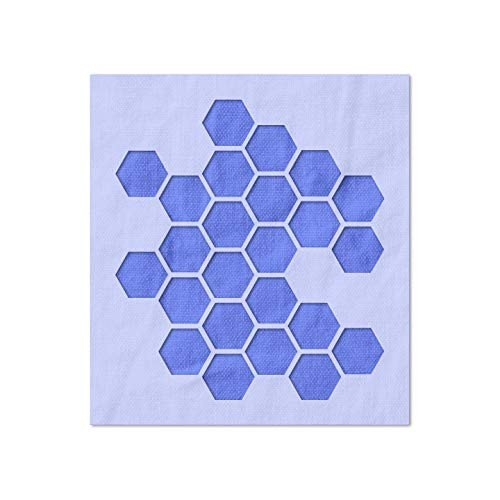 Stencil Stop Honey Comb Stencil - Reusable for DIY Projects Painting Drawing Crafts - 14 Mil Mylar Plastic -3.58 x 4 inches-