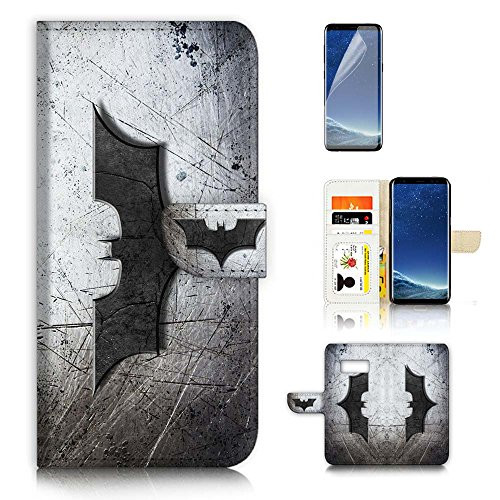 ( For Samsung S8 Plus , Galaxy S8+ ) Wallet Case Cover A6324 Batman