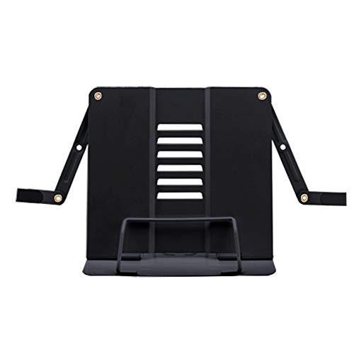 ZIMFANQI Book Stand Adjustable Reading Rest Book Holder with Paper Page Clips for Reading Recipe Cookbook Document Textbook Tablet Music Book