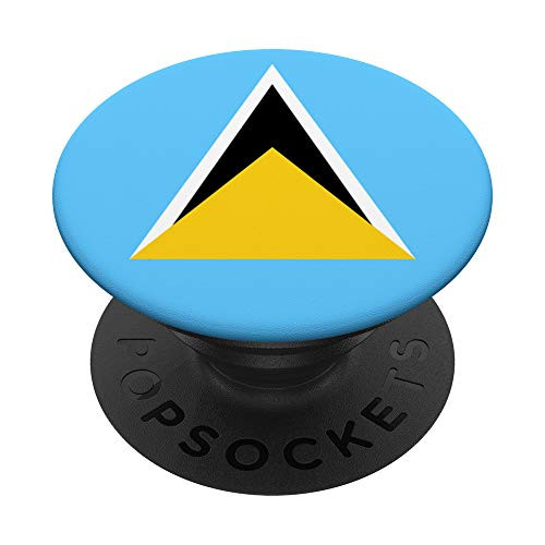 Saint Lucia Flag PopSockets PopGrip- Swappable Grip for Phones and Tablets Saint Lucia Flag PopSockets PopGrip- Swappable Grip for Phones and Tablets