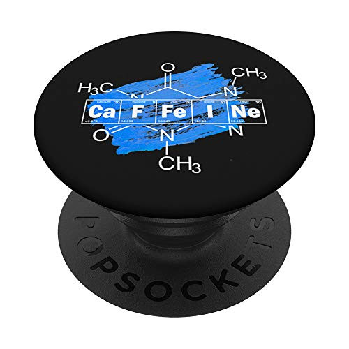 Coffee Caffeine Elements Chemistry Science Periodic Table PopSockets PopGrip- Swappable Grip for Phones  and  Tablets