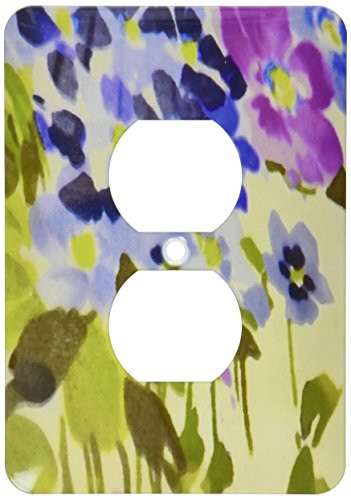 3dRose lsp_7326_6"Vintage Floral" 2 Plug Outlet Cover Multicolor
