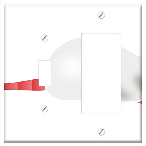 Toggle Rocker-GFCI Combination Wall Plate Cover - Albino Rat Mouse Lab Laboratory Science Red Toggle Rocker-GFCI Combination Wall Plate Cover - Albino Rat Mouse Lab Laboratory Science Red