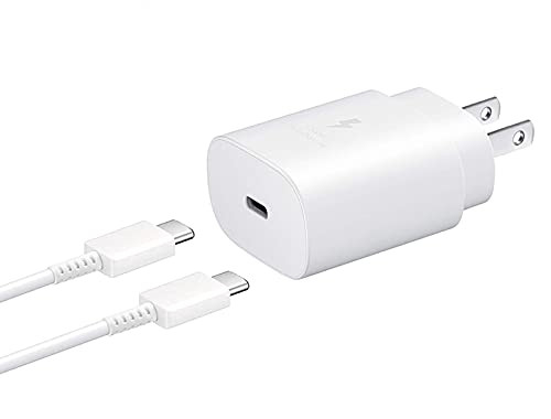 Super Fast USB C Charger KitPD 25W Fast Charger and 5-ft USB C to USB C Fast Charging Cable for Samsung Galaxy S21-S21 plus-S21 Ultra-S20-S20 plus-S20 Ultra-Note 20-Note 20 Ultra-Note 10-Note10 plus