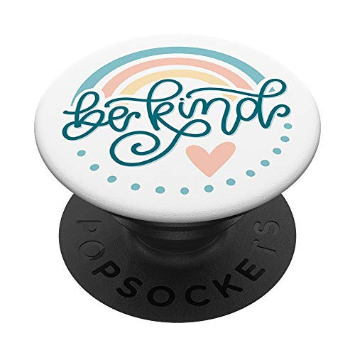Be kind white popsocket rainbow pink yellow blue JLZ049 PopSockets PopGrip- Swappable Grip for Phones  and  Tablets
