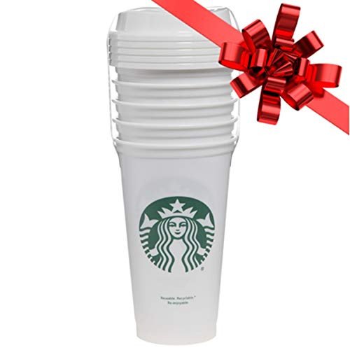 Starbucks 2018 Holiday 16oz Earth Friendly Reusable Cups 5-Pack White